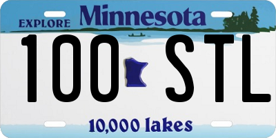 MN license plate 100STL
