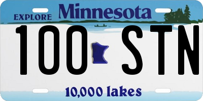 MN license plate 100STN
