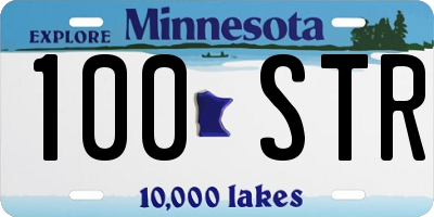 MN license plate 100STR