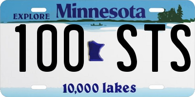 MN license plate 100STS