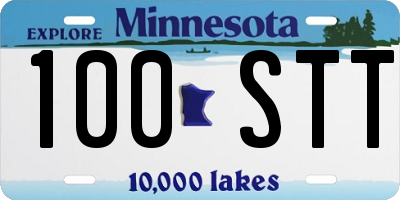 MN license plate 100STT