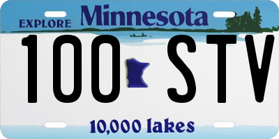 MN license plate 100STV