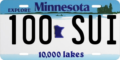 MN license plate 100SUI