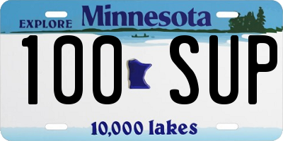 MN license plate 100SUP