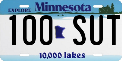 MN license plate 100SUT