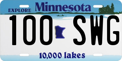 MN license plate 100SWG
