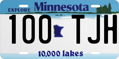 MN license plate 100TJH