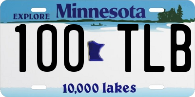 MN license plate 100TLB
