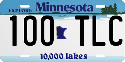 MN license plate 100TLC