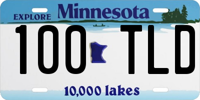MN license plate 100TLD