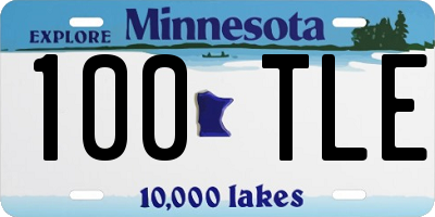 MN license plate 100TLE