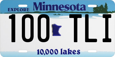 MN license plate 100TLI