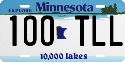 MN license plate 100TLL