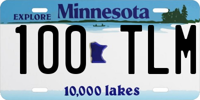 MN license plate 100TLM
