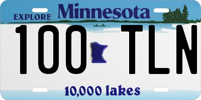 MN license plate 100TLN