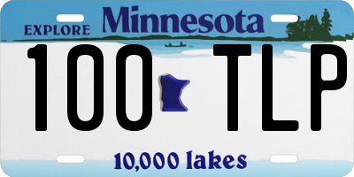 MN license plate 100TLP
