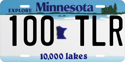 MN license plate 100TLR