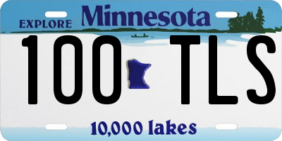 MN license plate 100TLS