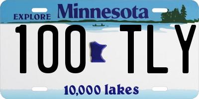 MN license plate 100TLY