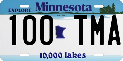 MN license plate 100TMA