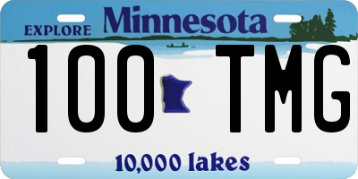 MN license plate 100TMG