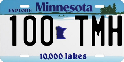 MN license plate 100TMH