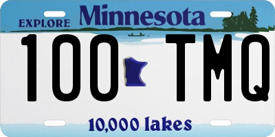 MN license plate 100TMQ