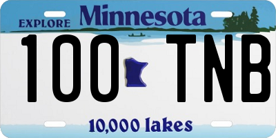 MN license plate 100TNB