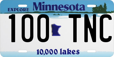 MN license plate 100TNC