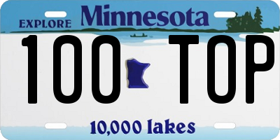 MN license plate 100TOP