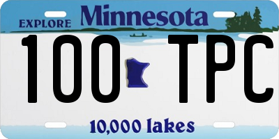 MN license plate 100TPC