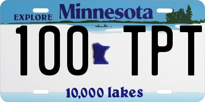 MN license plate 100TPT