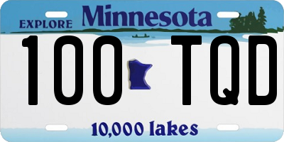 MN license plate 100TQD