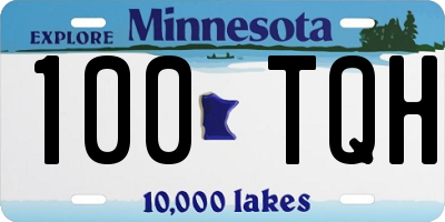 MN license plate 100TQH