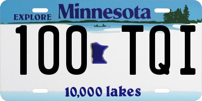 MN license plate 100TQI