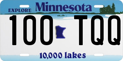MN license plate 100TQQ