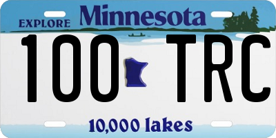 MN license plate 100TRC
