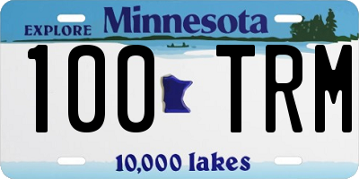 MN license plate 100TRM