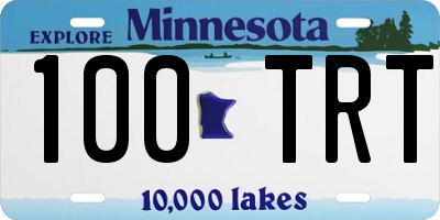 MN license plate 100TRT