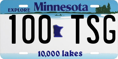MN license plate 100TSG