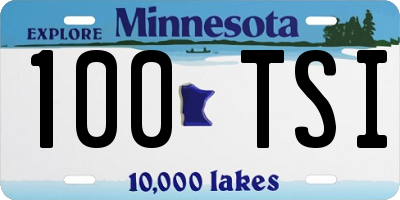 MN license plate 100TSI
