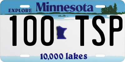 MN license plate 100TSP