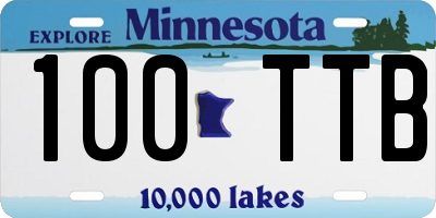 MN license plate 100TTB