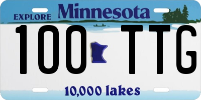 MN license plate 100TTG