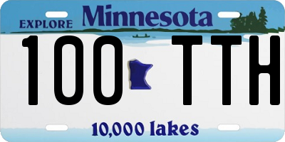 MN license plate 100TTH