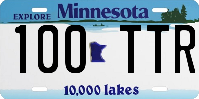 MN license plate 100TTR