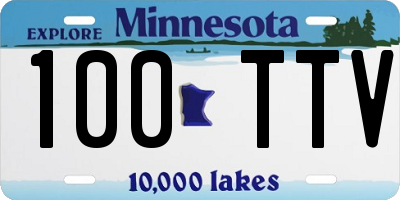MN license plate 100TTV