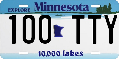 MN license plate 100TTY