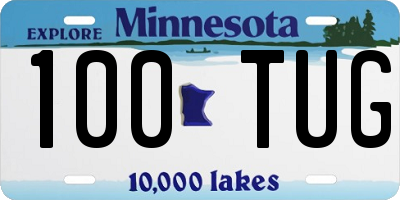 MN license plate 100TUG