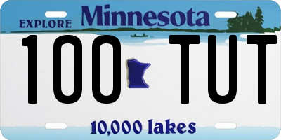MN license plate 100TUT